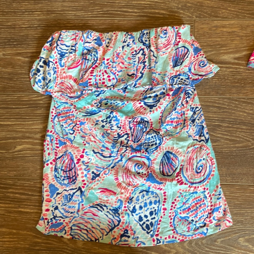 Lilly Pulitzer ruffled tube top
